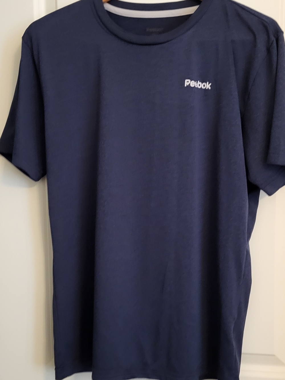 Reebok Men’s Navy Short Sleeve Crew T-Shirt with White Logo